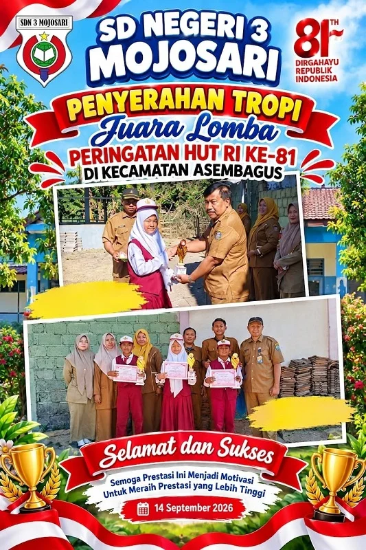 PENYERAHAN PIALA  DAN SERTIFIKAT PEMENANG LOMBA